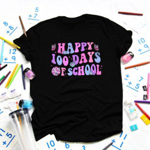 100 Days 100th Day Of School For Girls Boys & Teacher T-Shirt TS1186