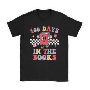 100 Days in the Books Reading Teacher 100th Day of School T-Shirt TS1051