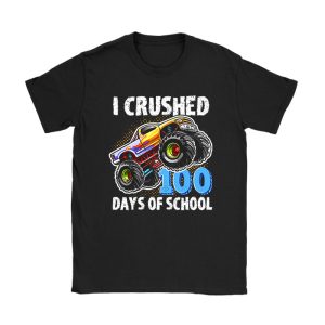 100 Days of School Monster Truck 100th Day of School Boys T-Shirt TS1079