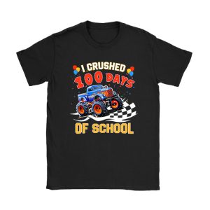 100 Days of School Monster Truck 100th Day of School Boys T-Shirt TS1082