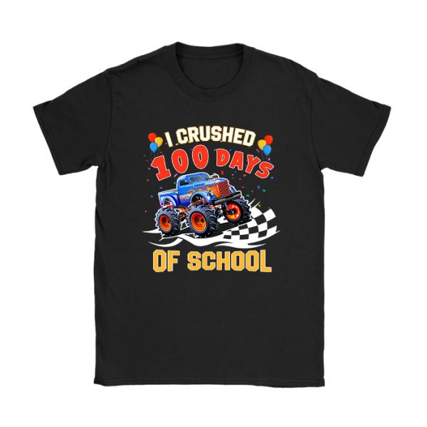 100 Days of School Monster Truck 100th Day of School Boys T-Shirt TS1082