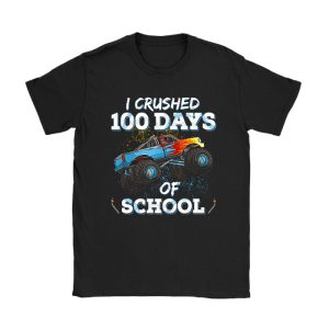 100 Days of School Monster Truck 100th Day of School Boys T-Shirt TS1083