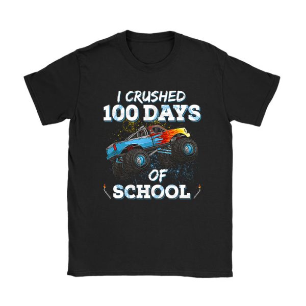 100 Days of School Monster Truck 100th Day of School Boys T-Shirt TS1083