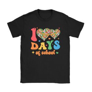 100 Days of School Retro Disco Hearts 100th Day of School T-Shirt TS1222