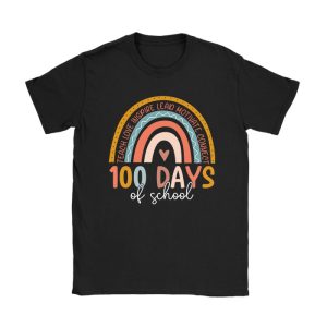 100th Day Of School Teacher 100 Days Smarter Boho Rainbow T-Shirt TS1088