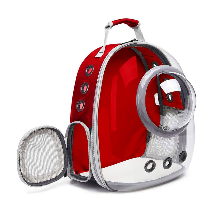 Floofi Space Capsule Backpack – Model 2 Red – Happy, healthy, humane.