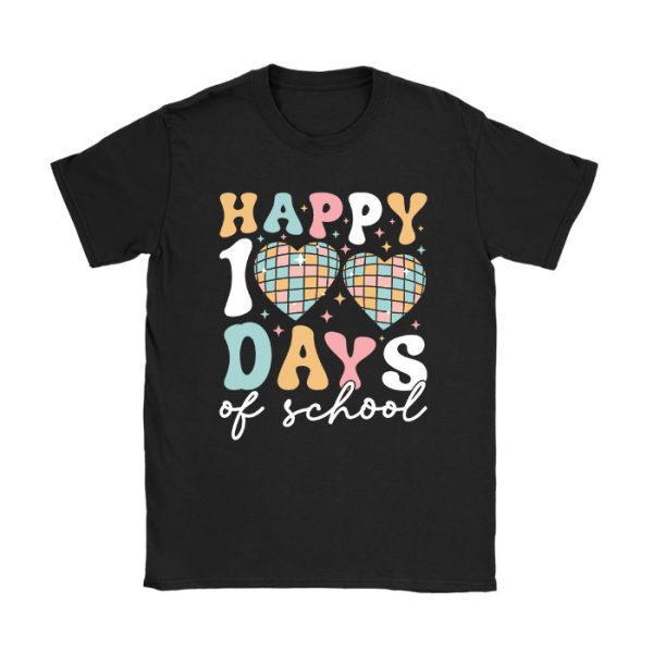 Happy 100 Days Of School Retro Disco 100th Day of School T-Shirt TS1077