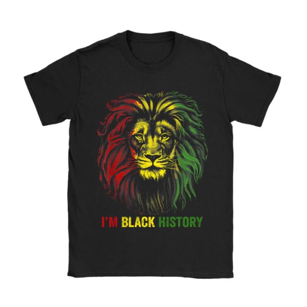 I Am Black History African American Pride Lion Black King T-Shirt TS1235