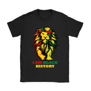 I Am Black History African American Pride Lion Black King T-Shirt TS1236