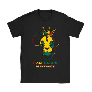 I Am Black History African American Pride Lion Black King T-Shirt TS1237