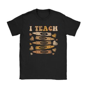 I Teach Black History Month Melanin Afro African Teacher T-Shirt TS1045