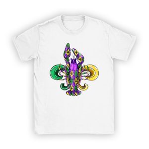 Mardi Gras Crawfish Jester hat Bead Tee New Orleans Gifts T-Shirt TS1294
