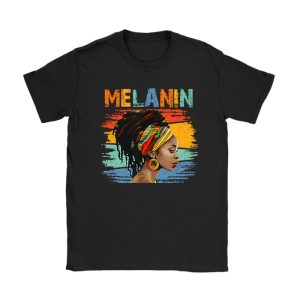 Melanin Afro Natural Hair Queen Cute Black Girl Magic Gift T-Shirt TS1006