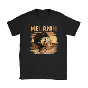 Melanin Afro Natural Hair Queen Cute Black Girl Magic Gift T-Shirt TS1007