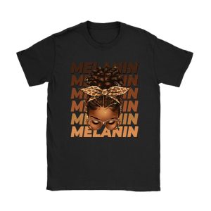 Melanin Afro Natural Hair Queen Cute Black Girl Magic Gift T-Shirt TS1008