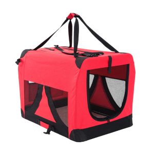Paw Mate Red Portable Soft Dog Cage Crate Carrier