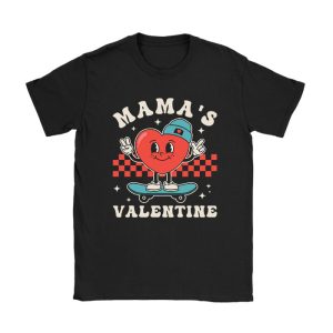 Retro Groovy Mama is My Valentine Cute Heart Boys Girls Kids T-Shirt TS1145