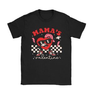 Retro Groovy Mama is My Valentine Cute Heart Boys Girls Kids T-Shirt TS1146