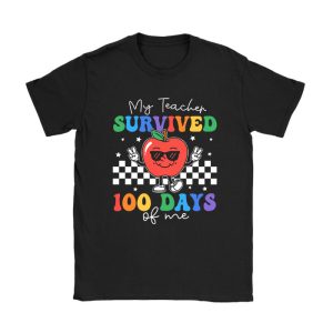 Retro Groovy School Boys Girls Kids Gift 100 Days Of School T-Shirt TS1018