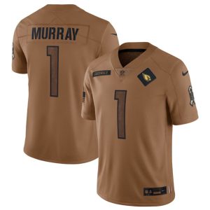 Men Arizona Cardinals #1 Kyler Murray 2023 Brown Salute To Service Limited Football Stitched Jersey