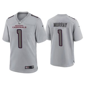 Men Arizona Cardinals #1 Kyler Murray Gray Atmosphere Fashion Stitched Game Jersey