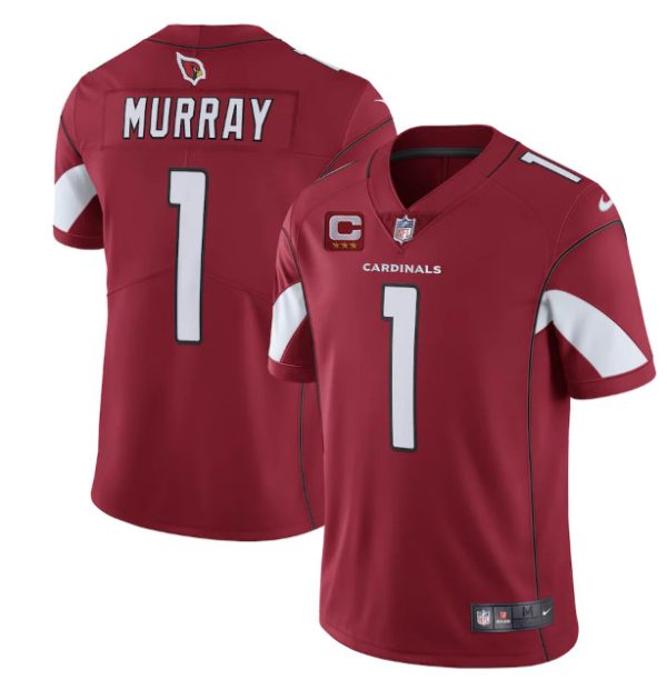 Men Arizona Cardinals #1 Kyler Murray Red 3-star C Patch apor Untouchable Limited Stitched NFL Jersey