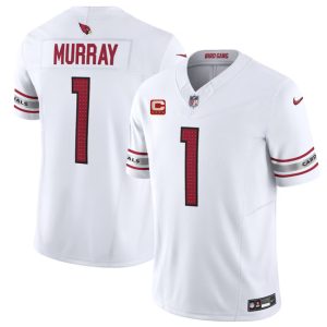 Men Arizona Cardinals #1 Kyler Murray White 2023 F.U.S.E. With 4-Star C Patch Vapor Untouchable F.U.S.E. Limited Football Stitched Jersey