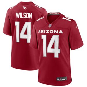 Men Arizona Cardinals #14 Michael Wilson Red Stitched Football Game Jersey