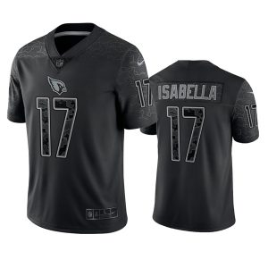 Men Arizona Cardinals #17 Andy Isabella Black Reflective Limited Stitched Football Jersey