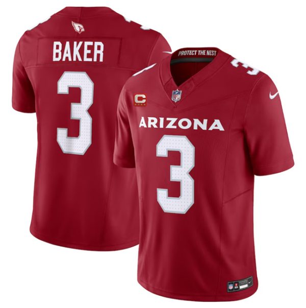 Men Arizona Cardinals #3 Budda Baker Red 2023 F.U.S.E. With 4-Star C Patch Vapor Untouchable F.U.S.E. Limited Football Stitched Jersey