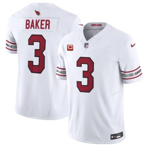 Men Arizona Cardinals #3 Budda Baker White 2023 F.U.S.E. With 4-Star C Patch Vapor Untouchable F.U.S.E. Limited Football Stitched Jersey