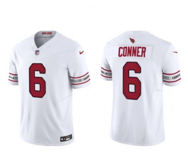 Men Arizona Cardinals #6 James Conner White 2023 F.U.S.E. Vapor Untouchable Limited Football Stitched Jersey