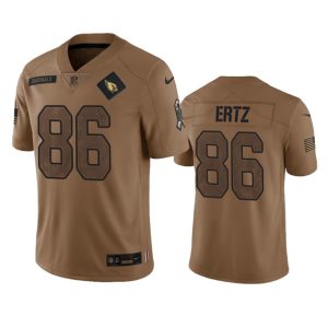 Men Arizona Cardinals #86 Zach Ertz 2023 Brown Salute To Service Limited Football Stitched Jersey