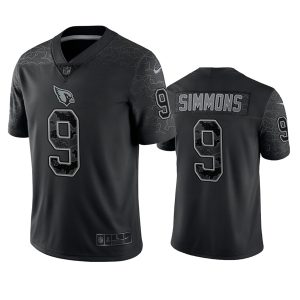 Men Arizona Cardinals #9 Isaiah Simmons Black Reflective Limited Stitched Football Jersey