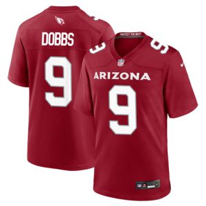 Men Arizona Cardinals #9 Joshua Dobbs Red 2023 Stitched Game Football Jersey