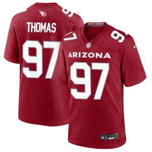 Men Arizona Cardinals #97 Cameron Thomas Red 2023 Football Stitched Game Jersey