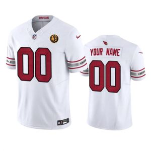 Men Arizona Cardinals Active Player Custom White 2023 F.U.S.E. With John Madden Patch Vapor Limited Football Stitched Jersey