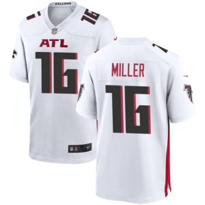 Men Atlanta Falcons #16 Scott Miller White Limited Football Stitched Game Jersey