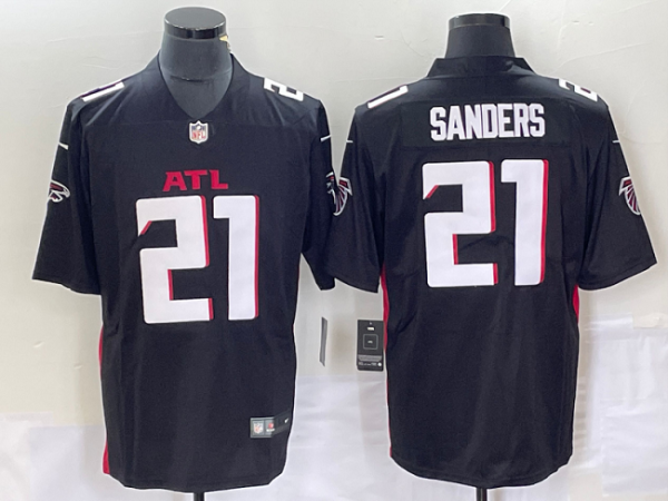 Men Atlanta Falcons #21 Deion Sanders Black Vapor Untouchable Limited Stitched Jersey