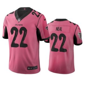 Men Atlanta Falcons #22 Keanu Neal Pink City Edition Jersey