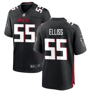 Men Atlanta Falcons #55 Kaden Elliss Black Stitched Football Game Jersey