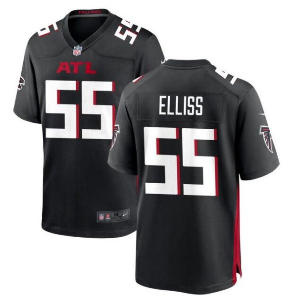 Men Atlanta Falcons #55 Kaden Elliss Black Stitched Football Game Jersey