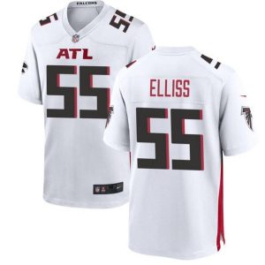 Men Atlanta Falcons #55 Kaden Elliss White Stitched Football Game Jersey