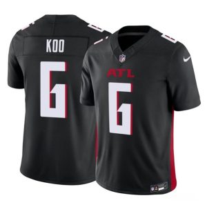 Men Atlanta Falcons #6 Younghoe Koo Black 2023 F.U.S.E. Vapor Untouchable Limited Football Stitched Jersey