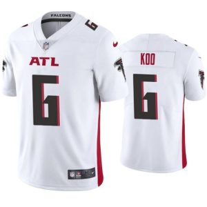 Men Atlanta Falcons #6 Younghoe Koo New White Vapor Untouchable Limited Stitched Jersey