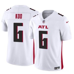 Men Atlanta Falcons #6 Younghoe Koo White 2023 F.U.S.E. Vapor Untouchable Limited Football Stitched Jersey