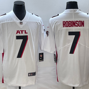 Men Atlanta Falcons #7 Bijan Robinson White 2023 Draft Vapor Untouchable Limited Stitched Football Jersey