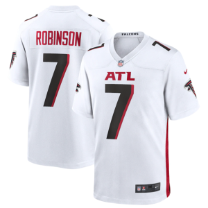 Men Atlanta Falcons #7 Bijan Robinson White Stitched Football Game Jersey