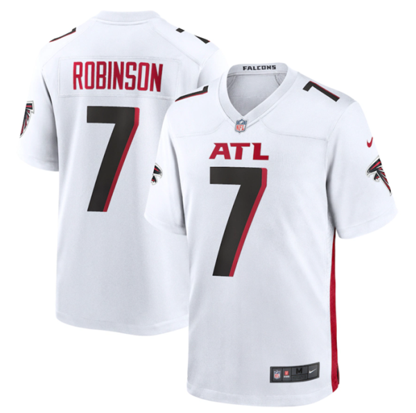 Men Atlanta Falcons #7 Bijan Robinson White Stitched Football Game Jersey