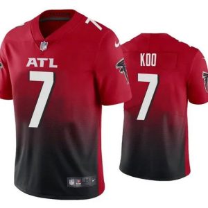 Men Atlanta Falcons #7 Younghoe Koo Red/Black Vapor Untouchable Limited Stitched Jersey